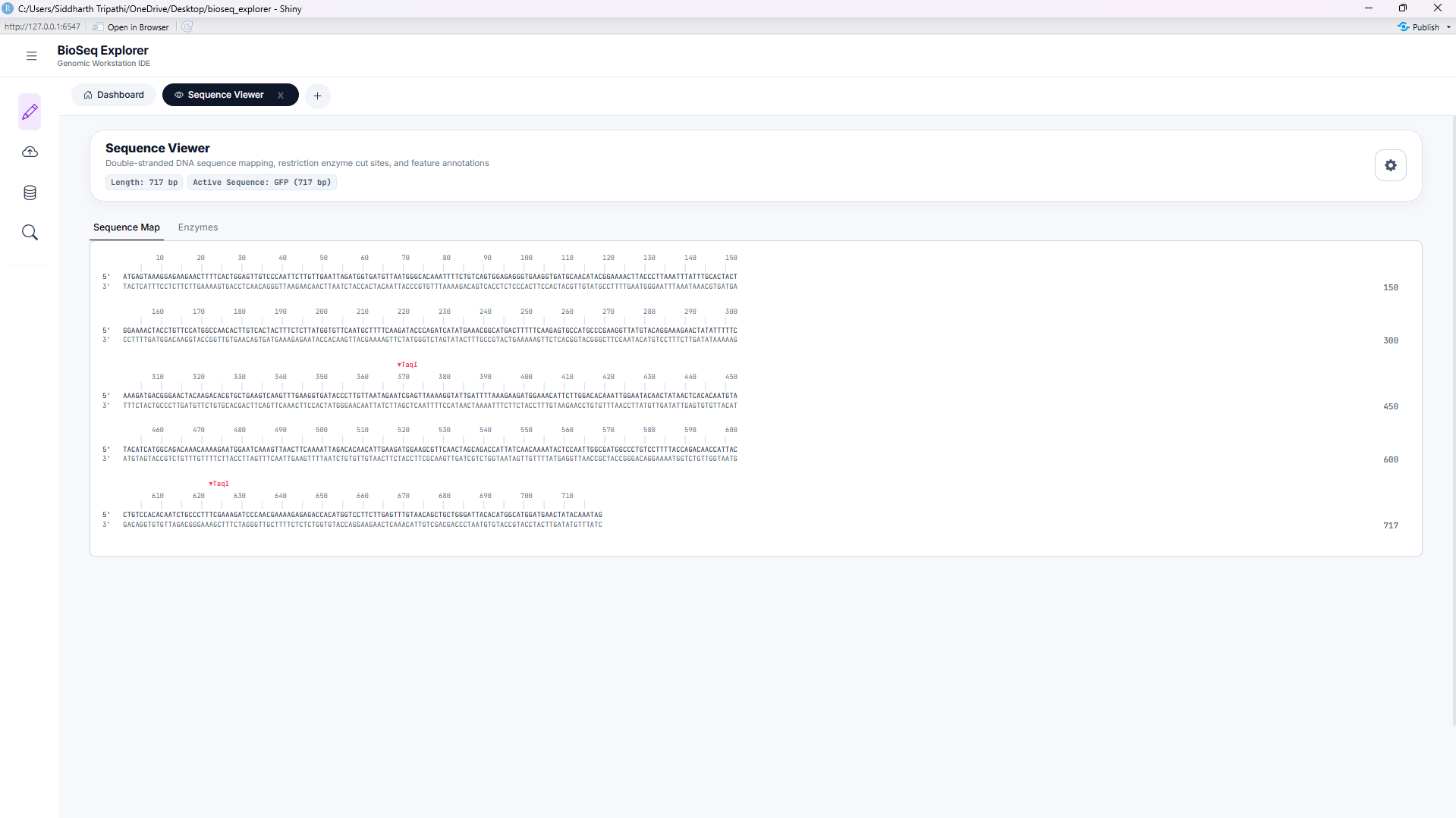 Sequence Viewer Dashboard